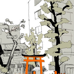 This is a pixiv picture whose title is 旅行スケッチ 2023 夏.