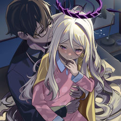 This is a pixiv picture whose title is ヒナ吸い.