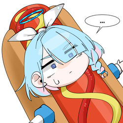 This is a pixiv picture whose title is 아로나 핫도그.