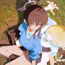 This is a pixiv picture whose title is カリンとアスナ.