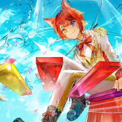 This is a pixiv picture whose title is メルト/莉犬 カバー.