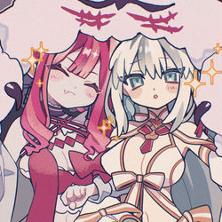 This is a pixiv picture whose title is もこもこ親子.