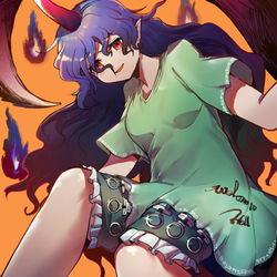 This is a pixiv picture whose title is 无面投火者.
