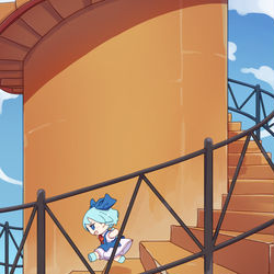 This is a pixiv picture whose title is 逃げる.