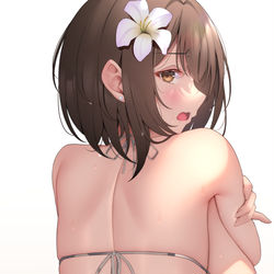 This is a pixiv picture whose title is えっち担当の子、真夏ちゃん💕.