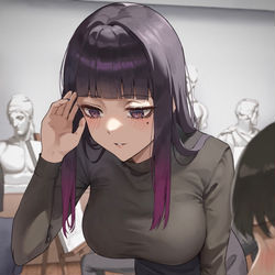 This is a pixiv picture whose title is 何かと自分を気にかけてくれる美術の先生.
