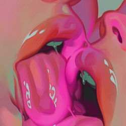 This is a pixiv picture whose title is 接吻.