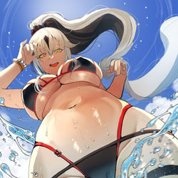 This is a pixiv picture whose title is 長尾景虎(Fate).