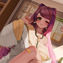 This is a pixiv picture whose title is 保健室のミモザ.