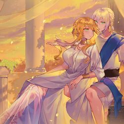 This is a pixiv picture whose title is ペンドラゴン + ベディヴィエール.