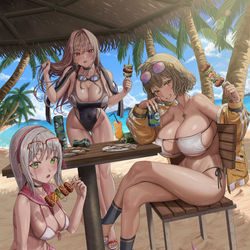 This is a pixiv picture whose title is 水着カウンターズ.