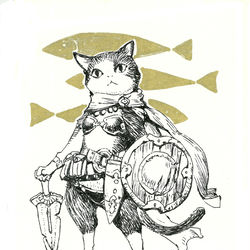 This is a pixiv picture whose title is 幻獣神話展Ⅹ ドローイング4点.
