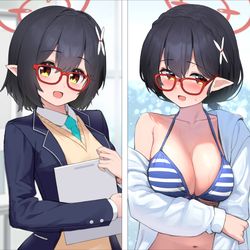 This is a pixiv picture whose title is 脱ぐとすごいアヤネ.