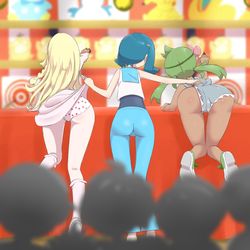 This is a pixiv picture whose title is 23−156 ポケモン射的、大人気！.