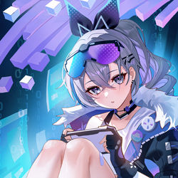 This is a pixiv picture whose title is 銀狼.