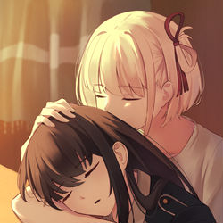 This is a pixiv picture whose title is Tired from work.
