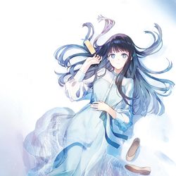 This is a pixiv picture whose title is 『透明な夜に駆ける君と、目に見えない恋をした。』.
