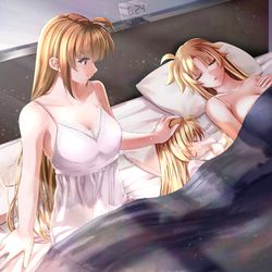 This is a pixiv picture whose title is なのフェイ＋ヴィヴィオ.