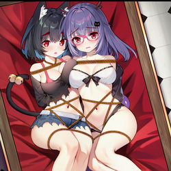 This is a pixiv picture whose title is 捆绑.