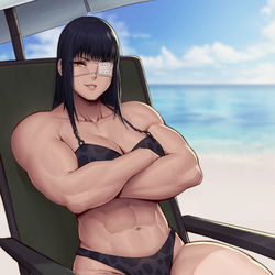 This is a pixiv picture whose title is Valmet sunbathing- Jormungand.