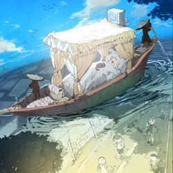 This is a pixiv picture whose title is 暑くて溶けそうだから.