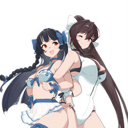 This is a pixiv picture whose title is 水着カリン&セリン.