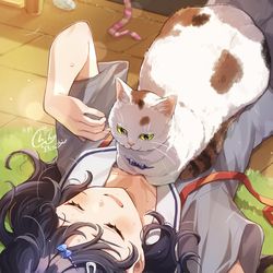 This is a pixiv picture whose title is 暑いけどしあわせ.