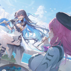 This is a pixiv picture whose title is 戰双.