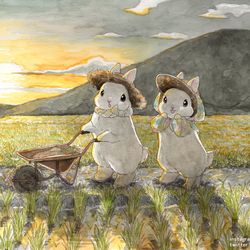 This is a pixiv picture whose title is 〜うさぎさんのお盆10〜.