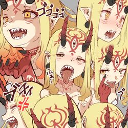 This is a pixiv picture whose title is 表情練習.