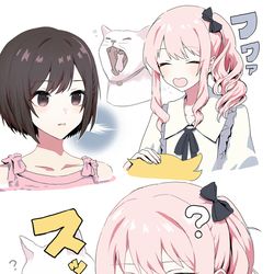 This is a pixiv picture whose title is 猫 あくび.