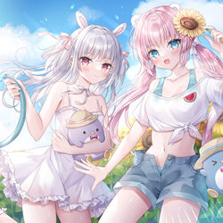 This is a pixiv picture whose title is Summer Greetings🌻🍉.