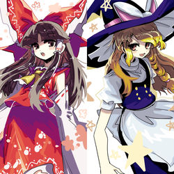 This is a pixiv picture whose title is 獣王園レイマリ.