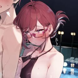 This is a pixiv picture whose title is 近視の姉＃122.