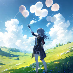 This is a pixiv picture whose title is A I R.