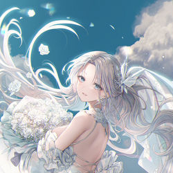 This is a pixiv picture whose title is 💙🌼.