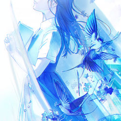 This is a pixiv picture whose title is 旅立ち.