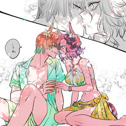 This is a pixiv picture whose title is 元性別水着ウマ.