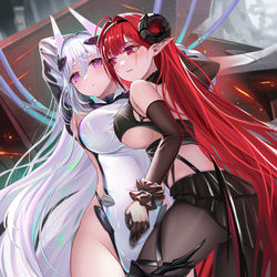 This is a pixiv picture whose title is KMS Hindenburg&USS Kearsarge.