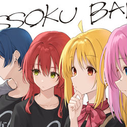 This is a pixiv picture whose title is 結束バンド.