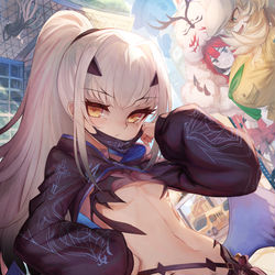 This is a pixiv picture whose title is 水着メリュ子.