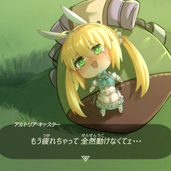 This is a pixiv picture whose title is 「慣れない服装で難しい作業とかできる訳がなくってェ...」.