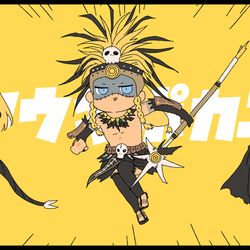 This is a pixiv picture whose title is 凶運クソエイムとヤヤウキポカニキ.