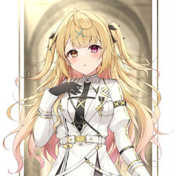 This is a pixiv picture whose title is 白軍服ほしかわ❕.