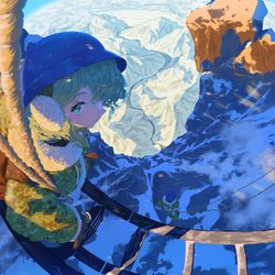 This is a pixiv picture whose title is 雪崩の巣.
