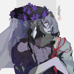 This is a pixiv picture whose title is 残夢.