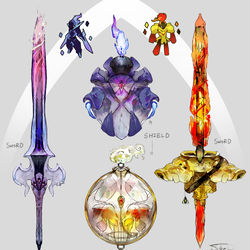 This is a pixiv picture whose title is ソウブレイズ・グレンアルマの武器.