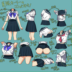 This is a pixiv picture whose title is 夏服セーラー服のここが好き✨.