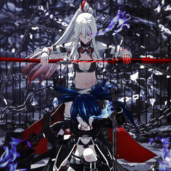 This is a pixiv picture whose title is 【パニグレ×B★RS MMD】ルシアさん、 B★RSさん.
