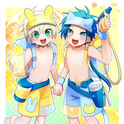 This is a pixiv picture whose title is 娼年と聖少年④.